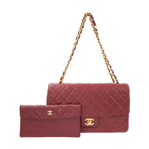 Chanel Matelasse Chain Shoulder Bag Red